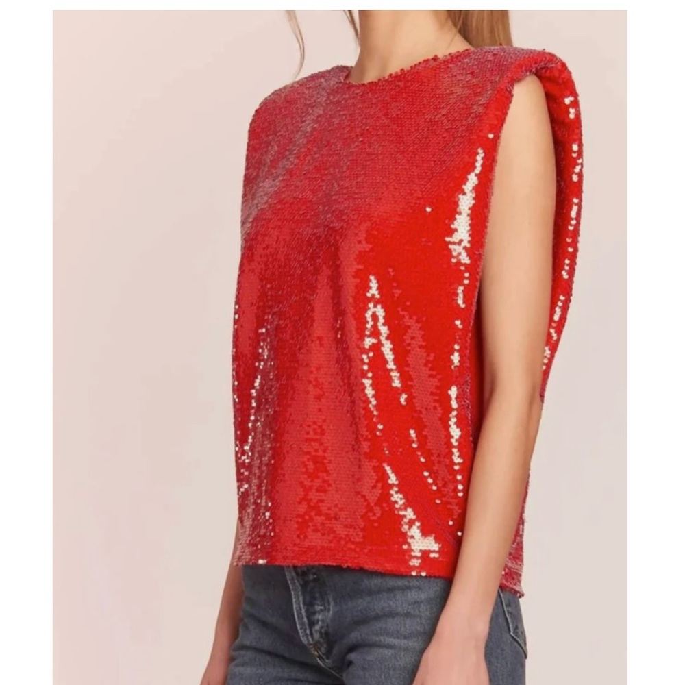Amanda Uprichard Ruby Sequin top